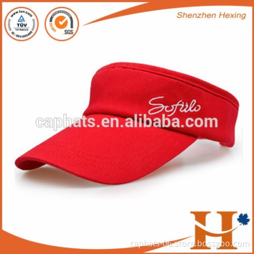 Custom high quality embroidery sprots hat sun visor cap for men and women with factory price